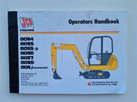 mini hydraulic excavator manual